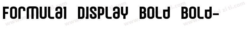 Formula1 Display Bold Bold字体转换